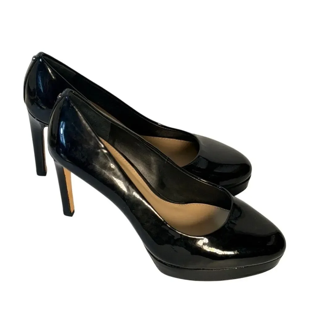 Antonio Melani Black Patent Leather Pumps Women's Size 9M Classic